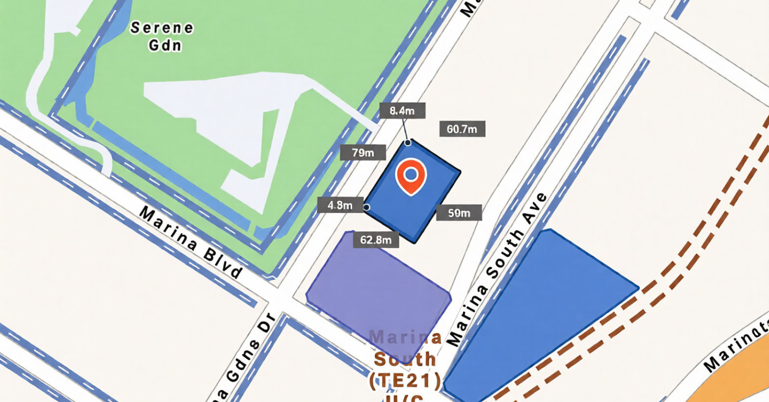 Location map of the Marina Gardens Lane site