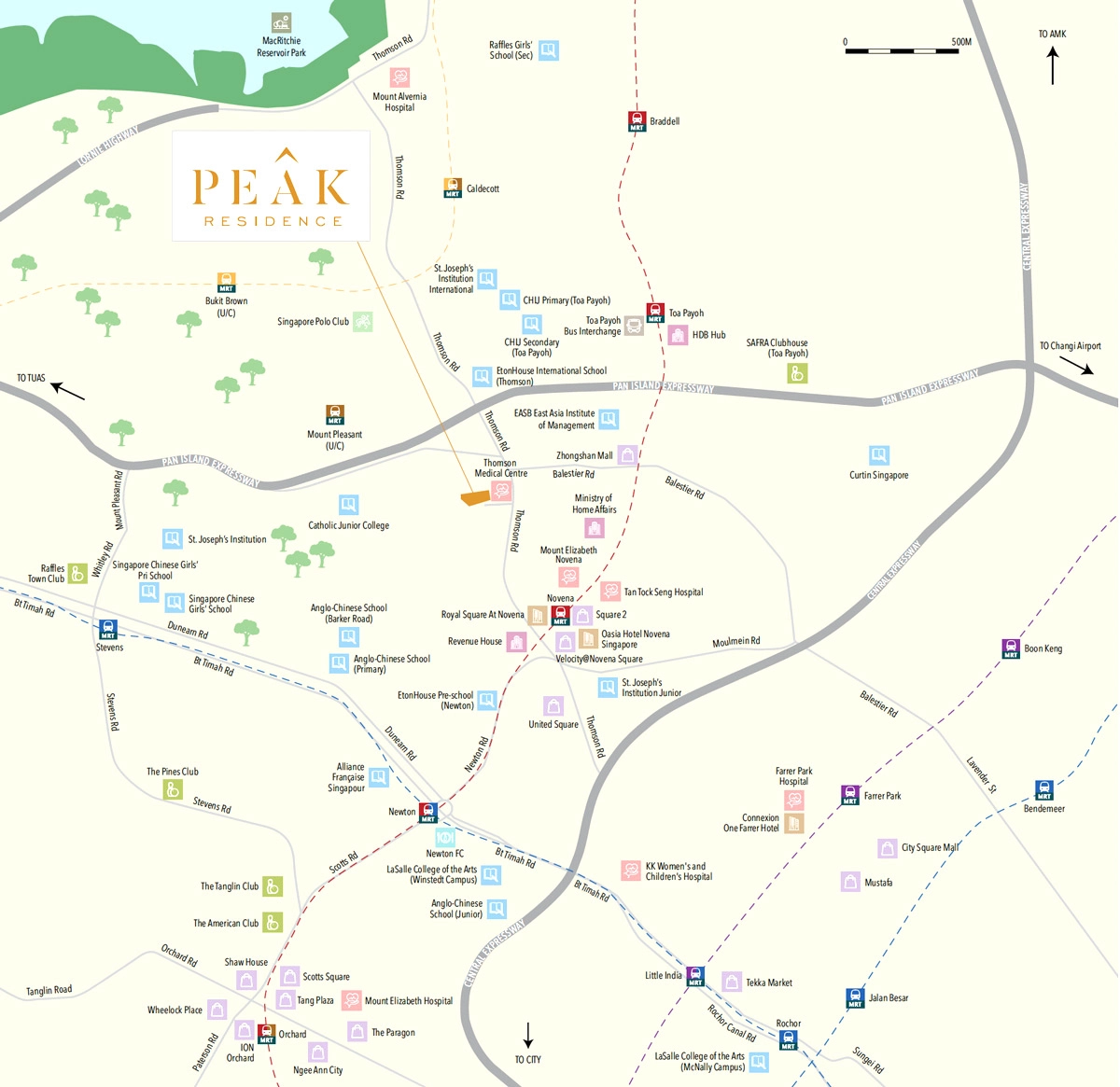 Peak-Residence-Location-Map