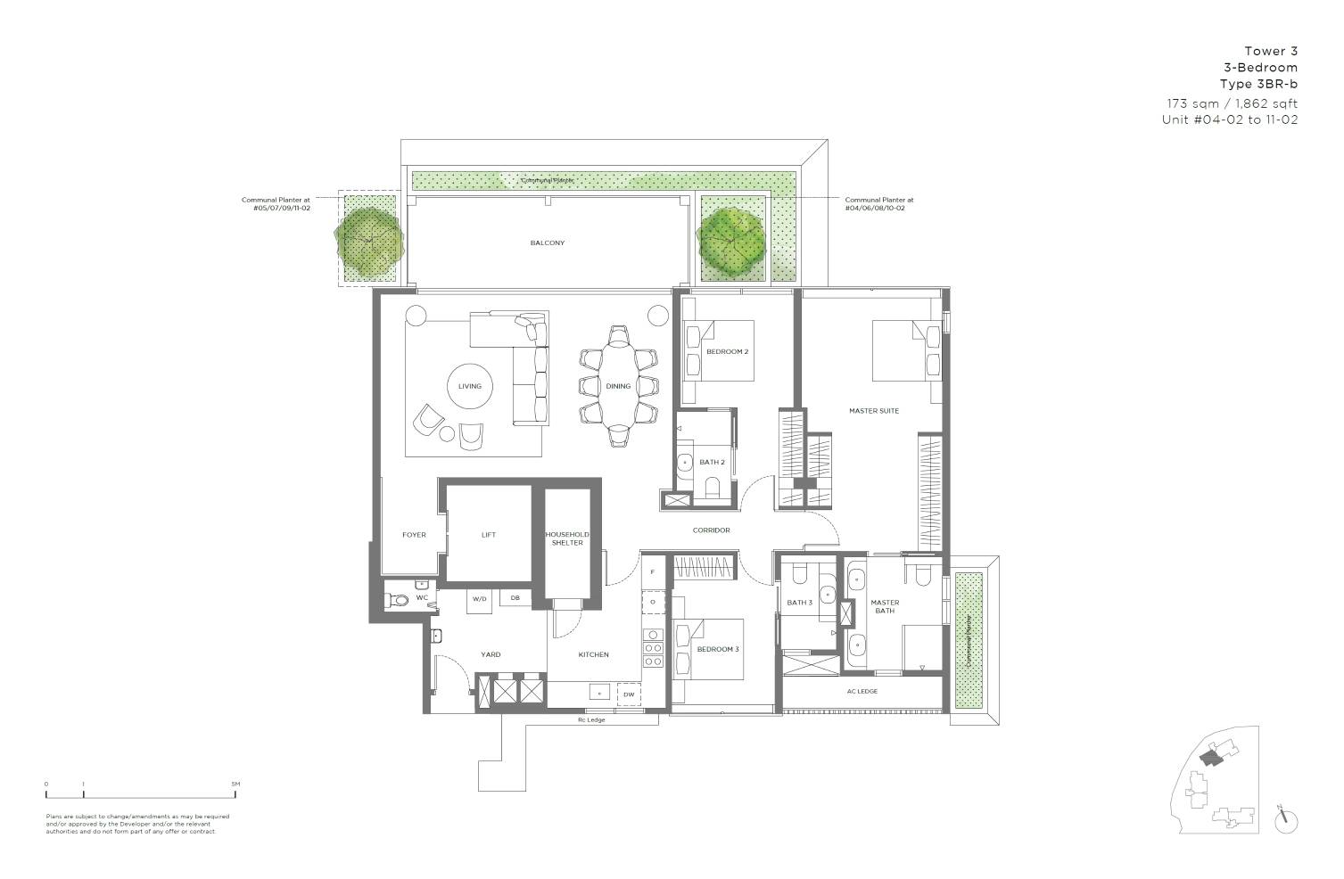 15 Holland Hill 3BR-b 户型图