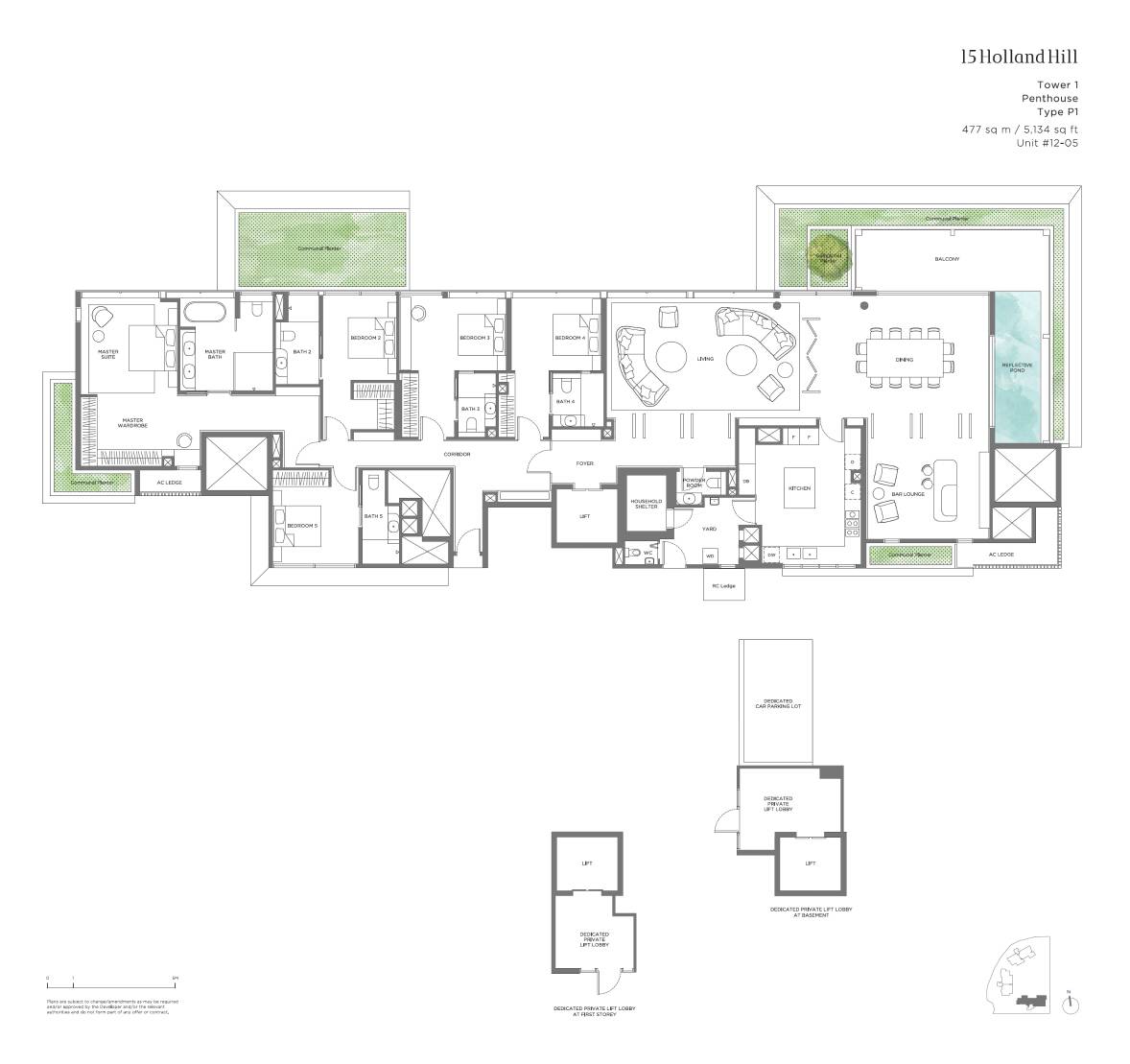 15 Holland Hill P1 户型图
