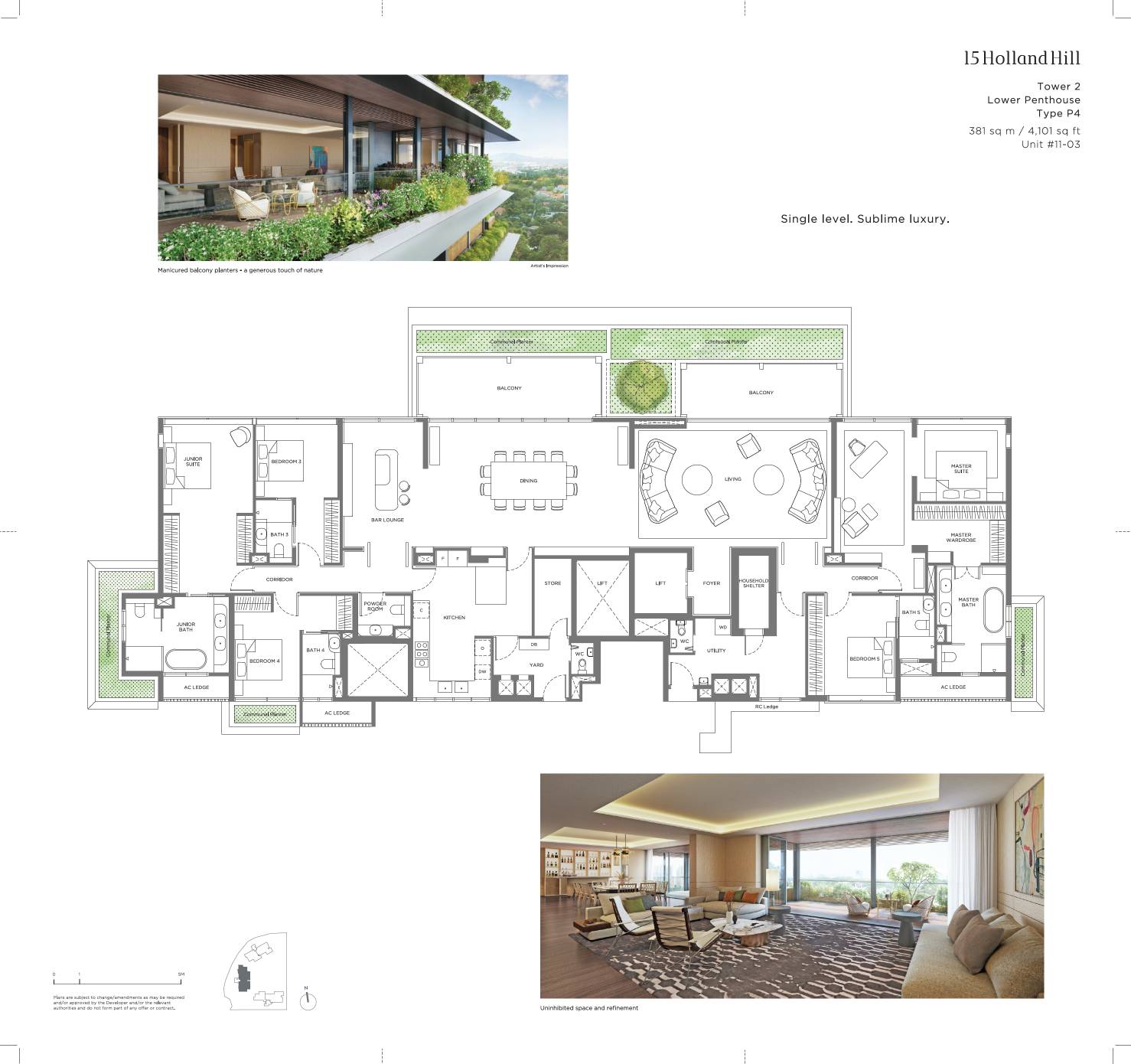 15 Holland Hill P4 户型图
