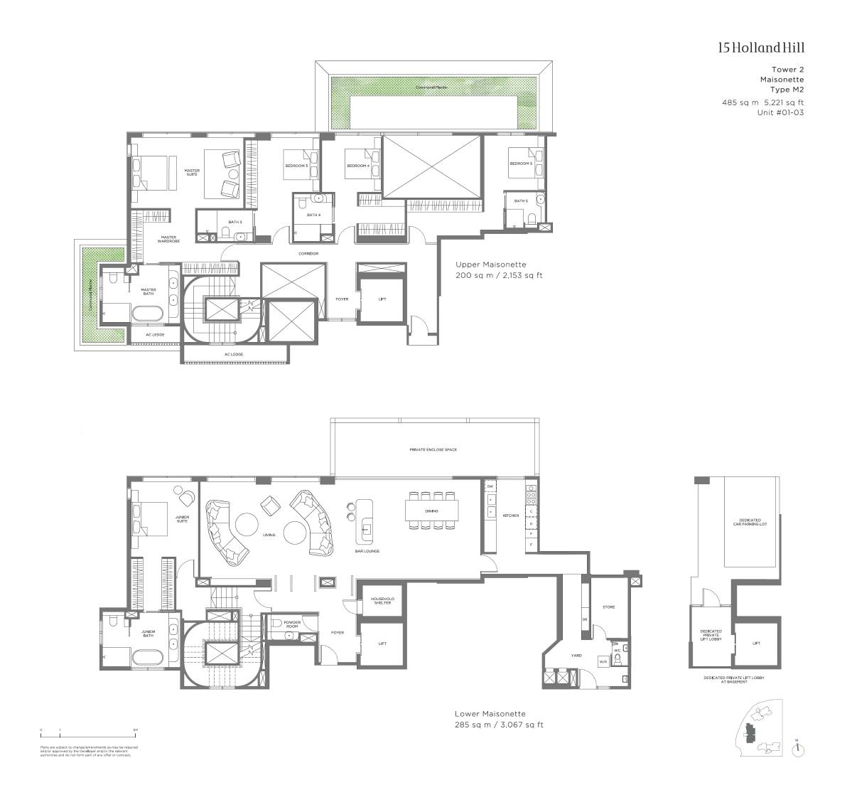 15 Holland Hill M2 户型图