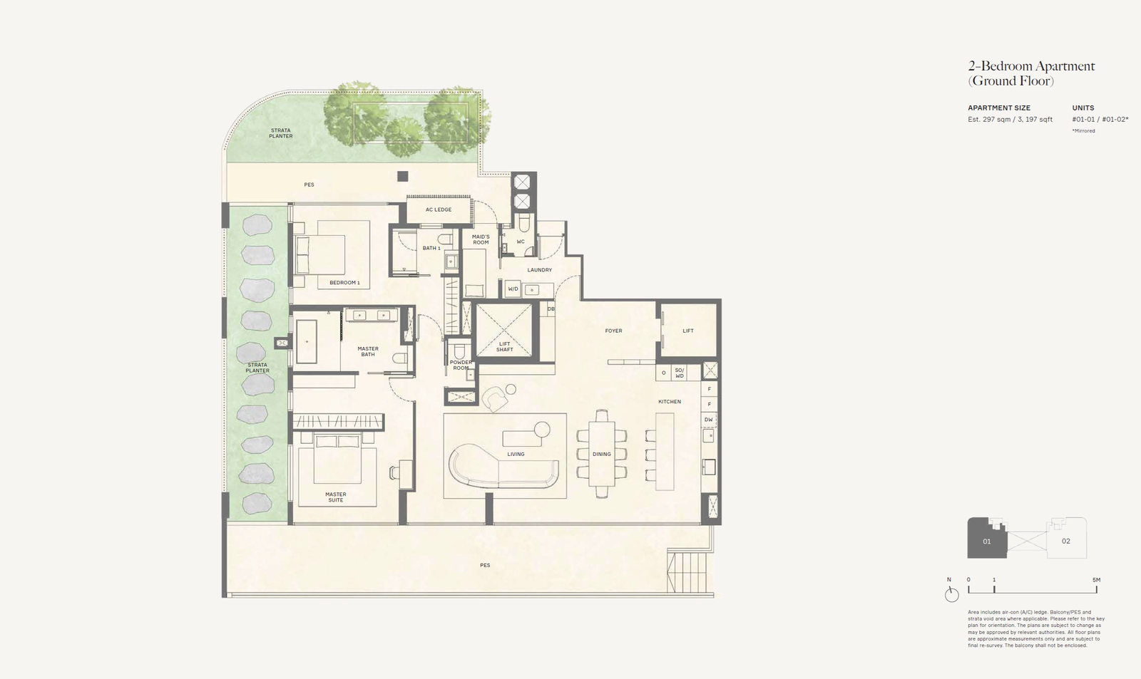 21 Anderson 2BR-PES 户型图