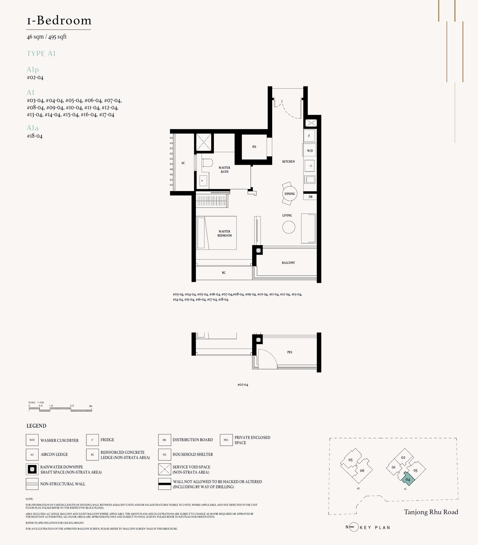 Arina East Residences 雅丽轩 A1a 户型图