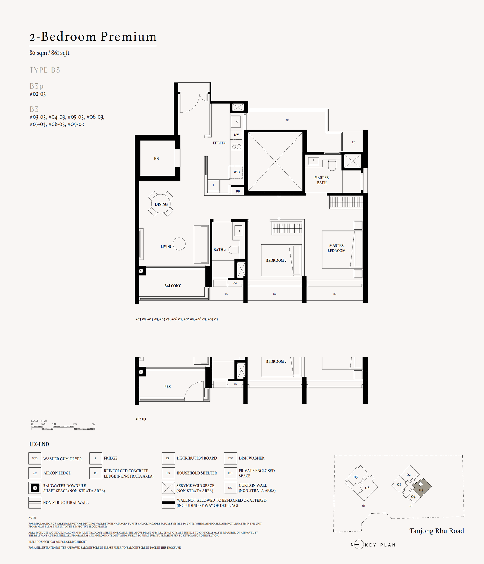 Arina East Residences 雅丽轩 B3p 户型图