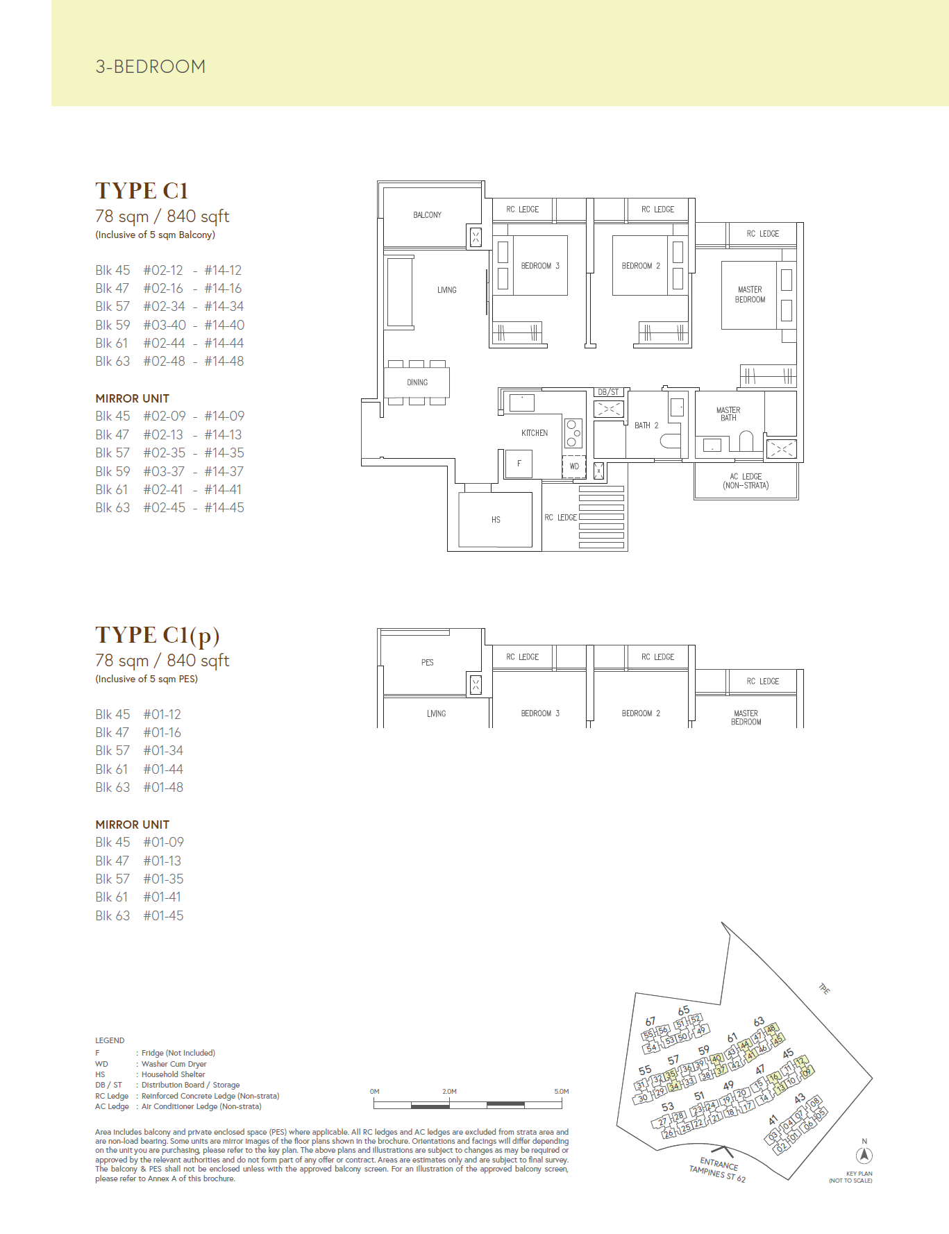 Aurelle of Tampines 晶莹轩 C1 户型图