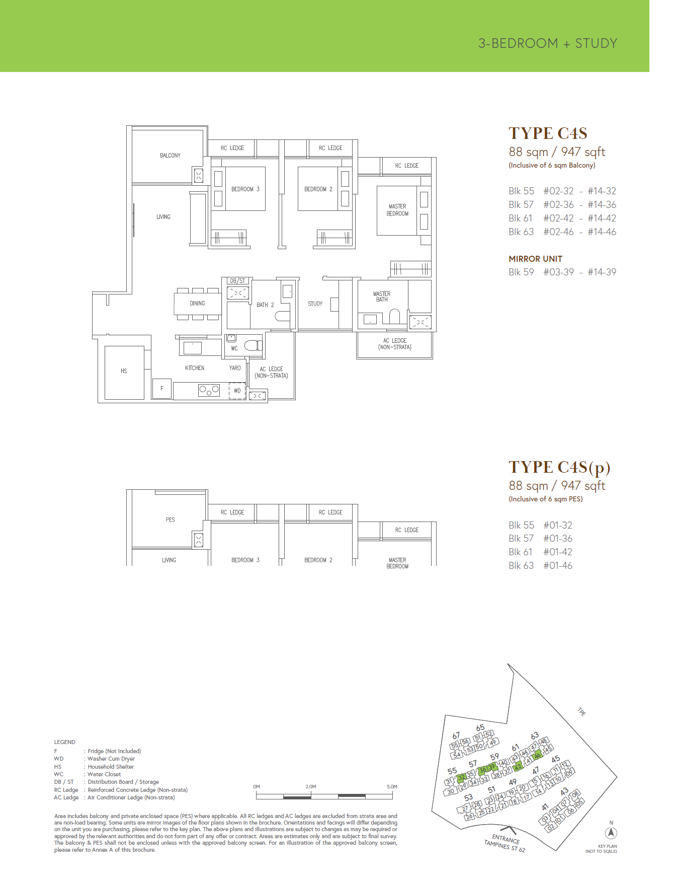 Aurelle of Tampines 晶莹轩 C4S 户型图