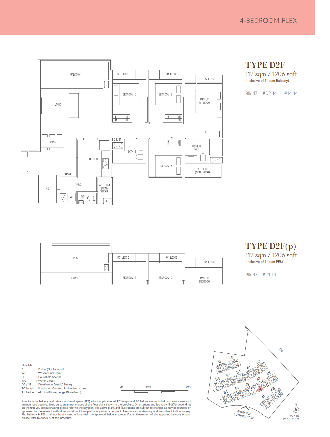 Aurelle of Tampines 晶莹轩 D2F(p) 户型图