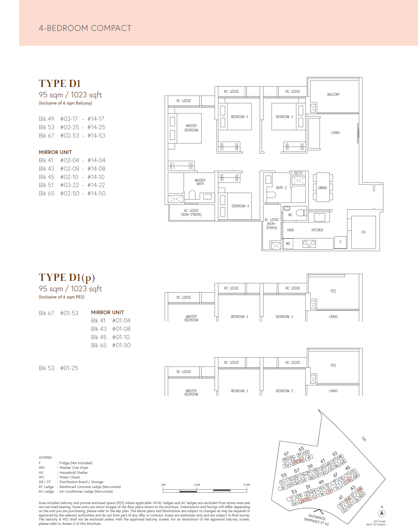 Aurelle of Tampines 晶莹轩 D1(p) 户型图