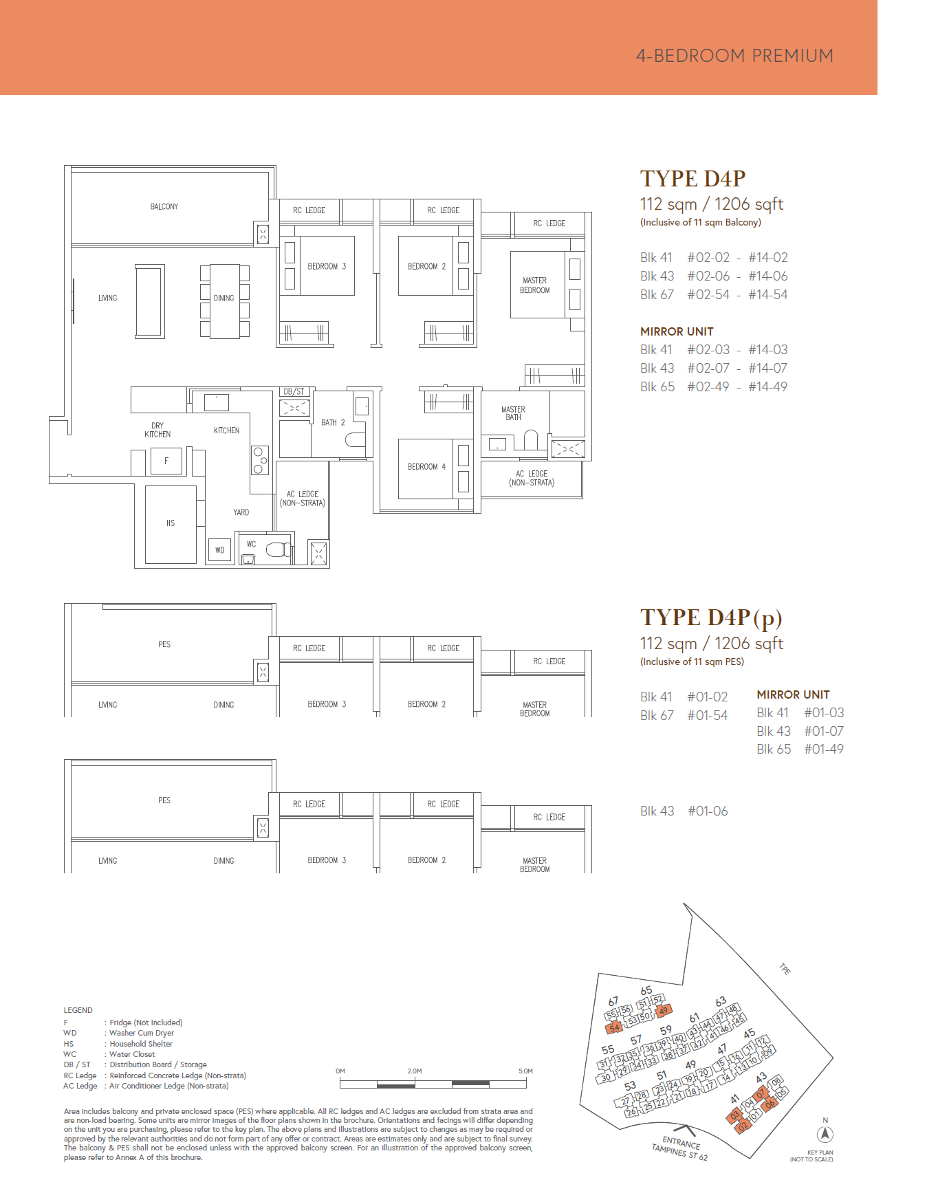 Aurelle of Tampines 晶莹轩 D4P(p) 户型图