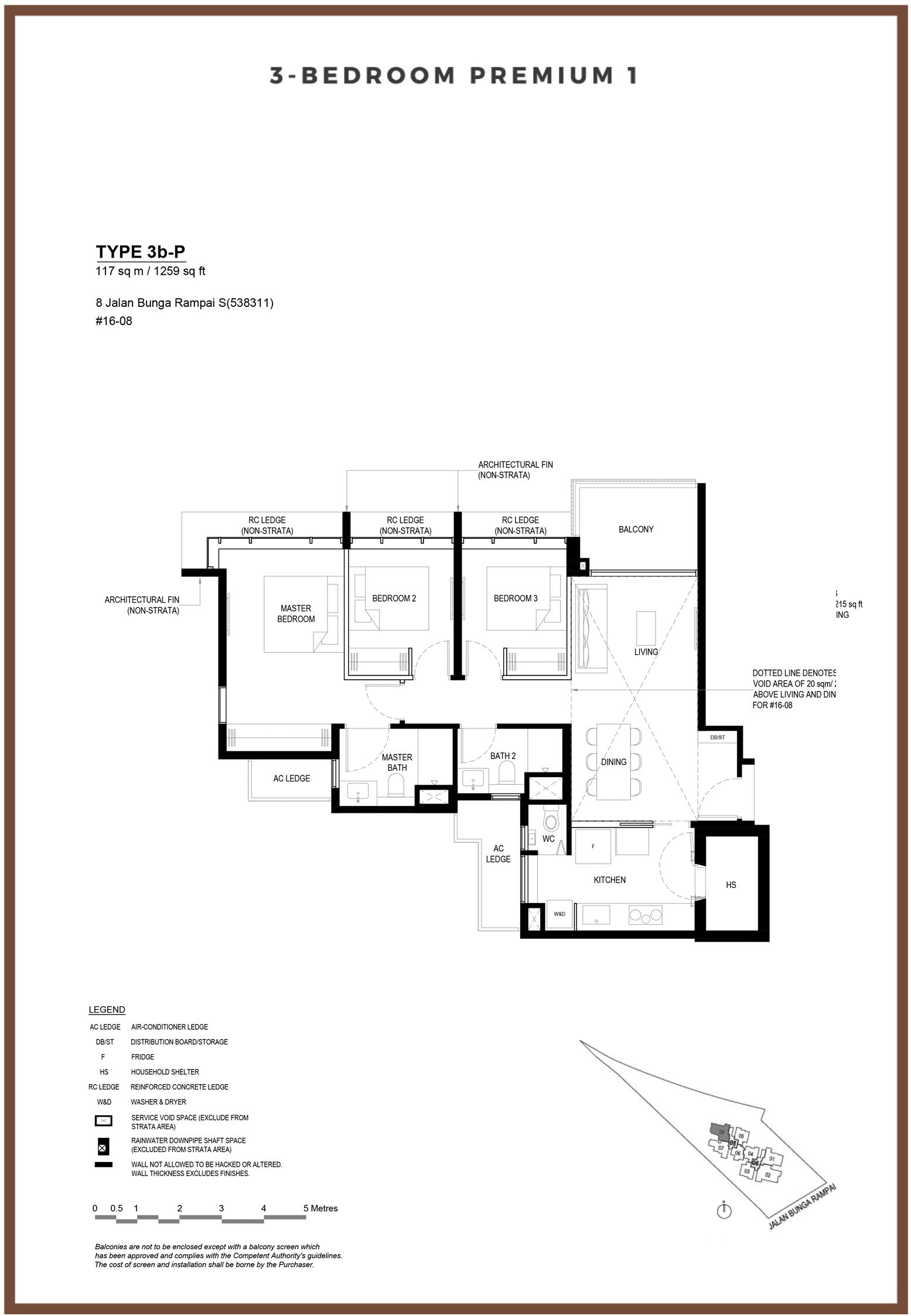 Bartley Vue 3b-P 户型图