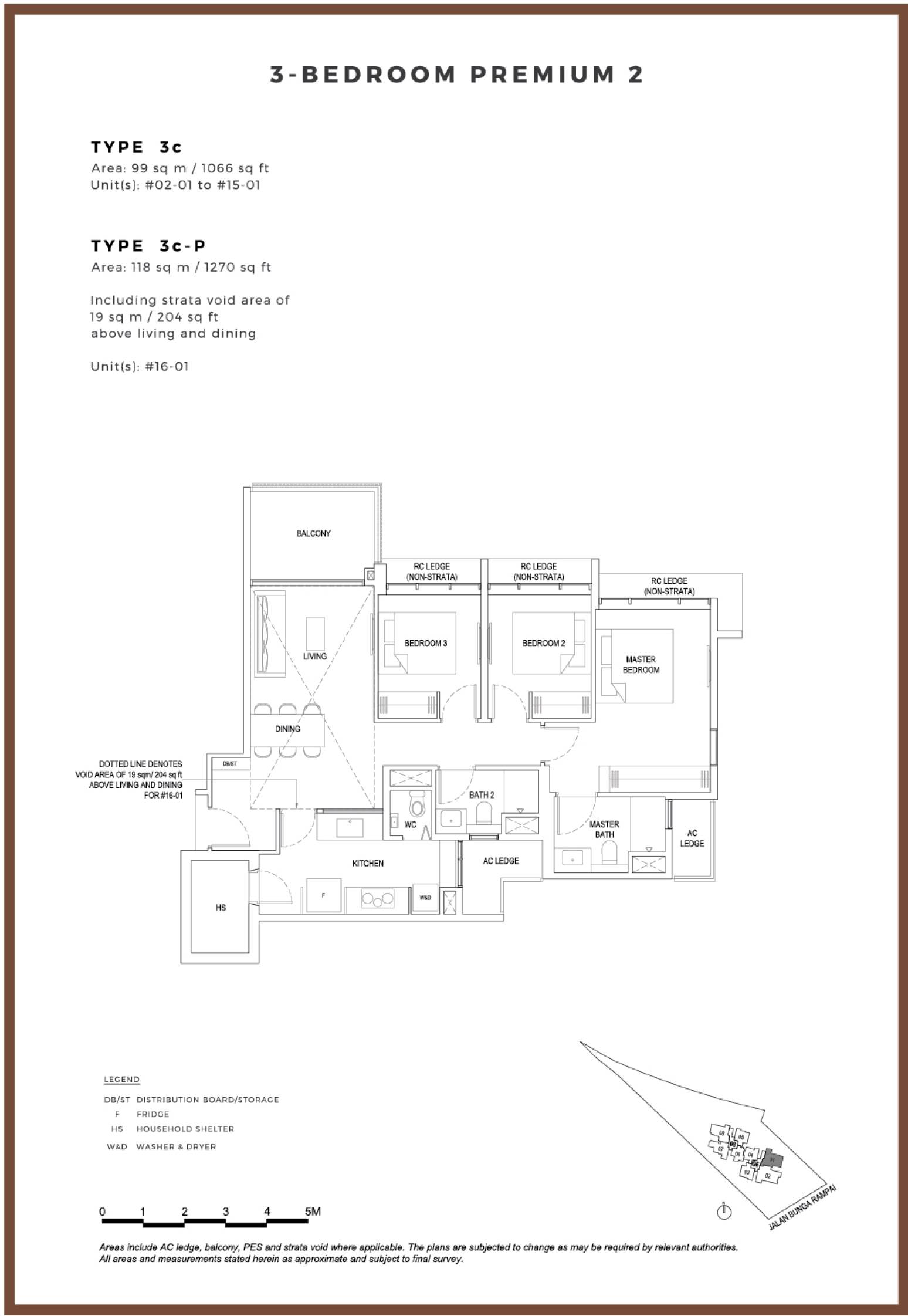 Bartley Vue 3c-P 户型图