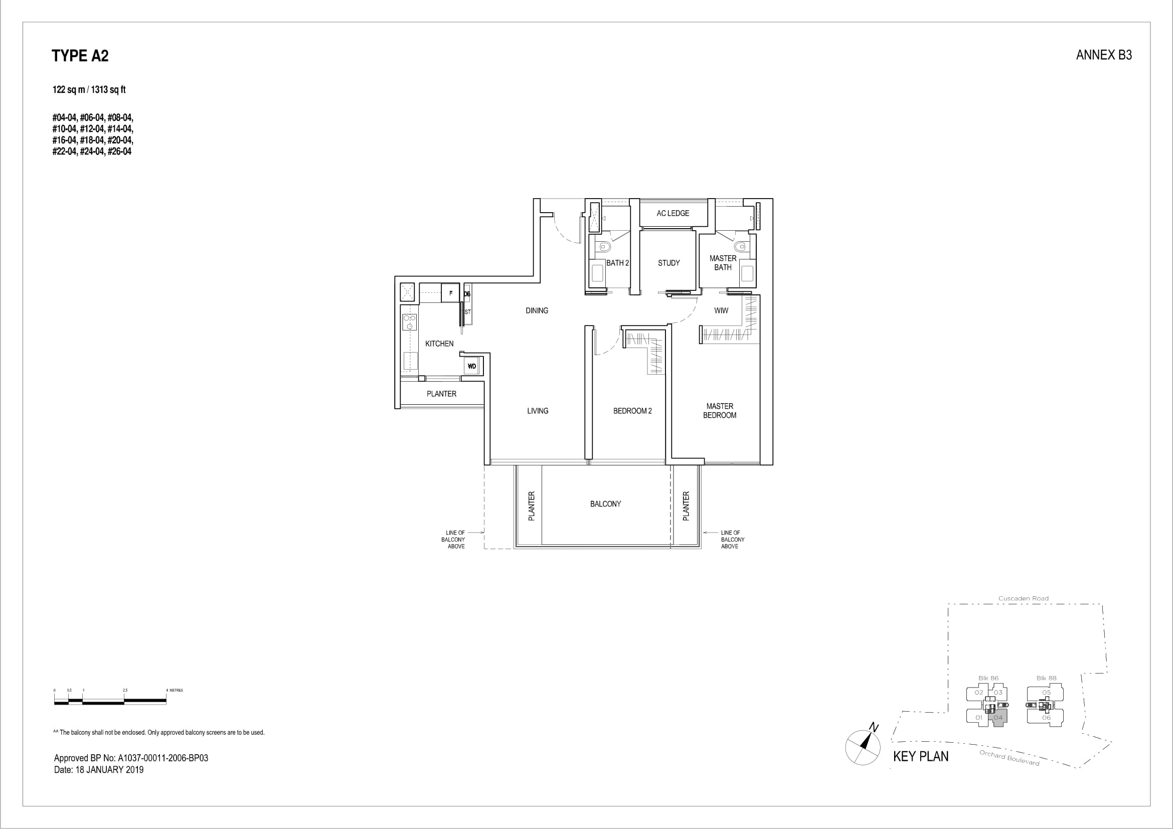 Boulevard 88 铂瑞雅居 A2 户型图