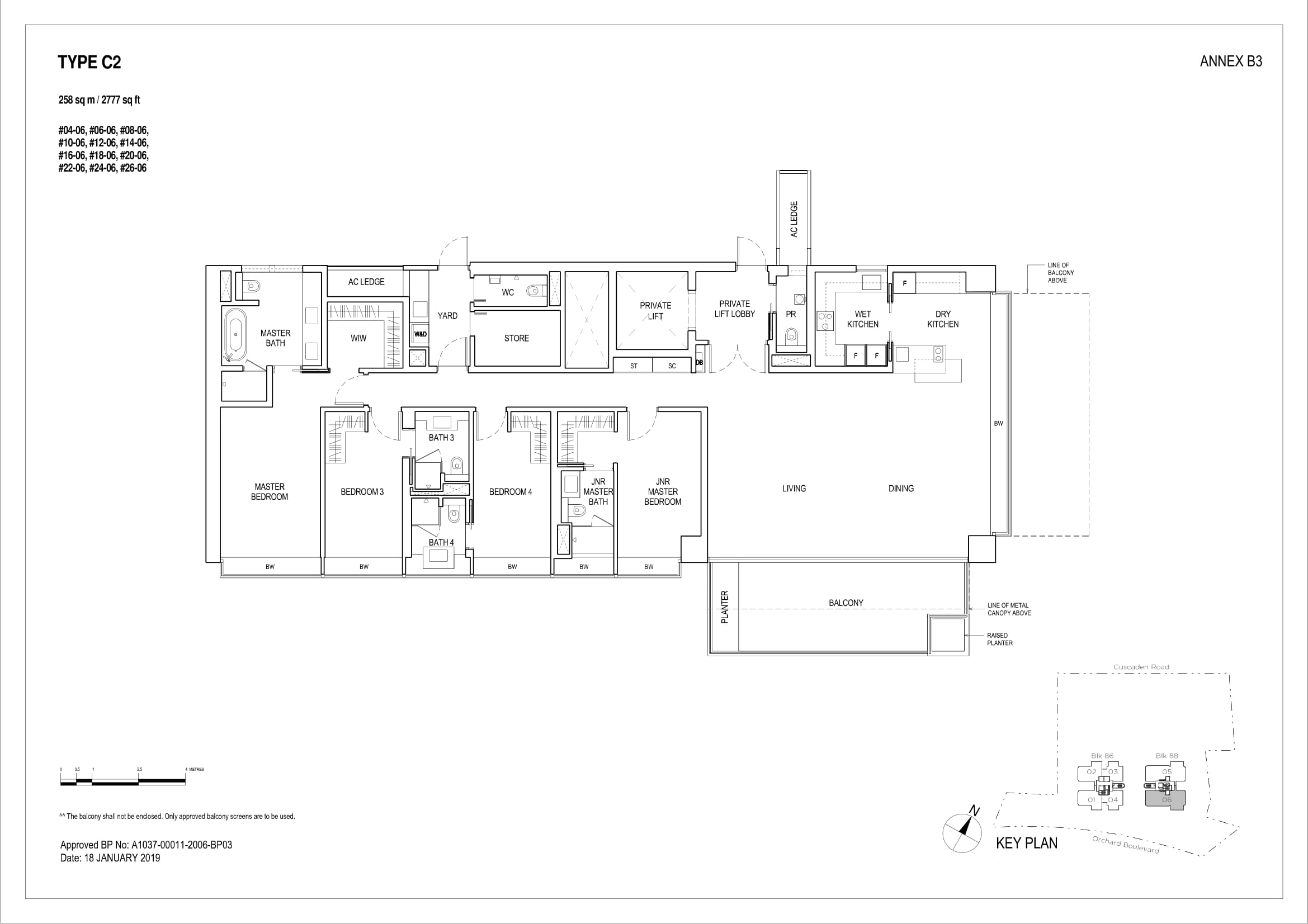 Boulevard 88 铂瑞雅居 C2 户型图