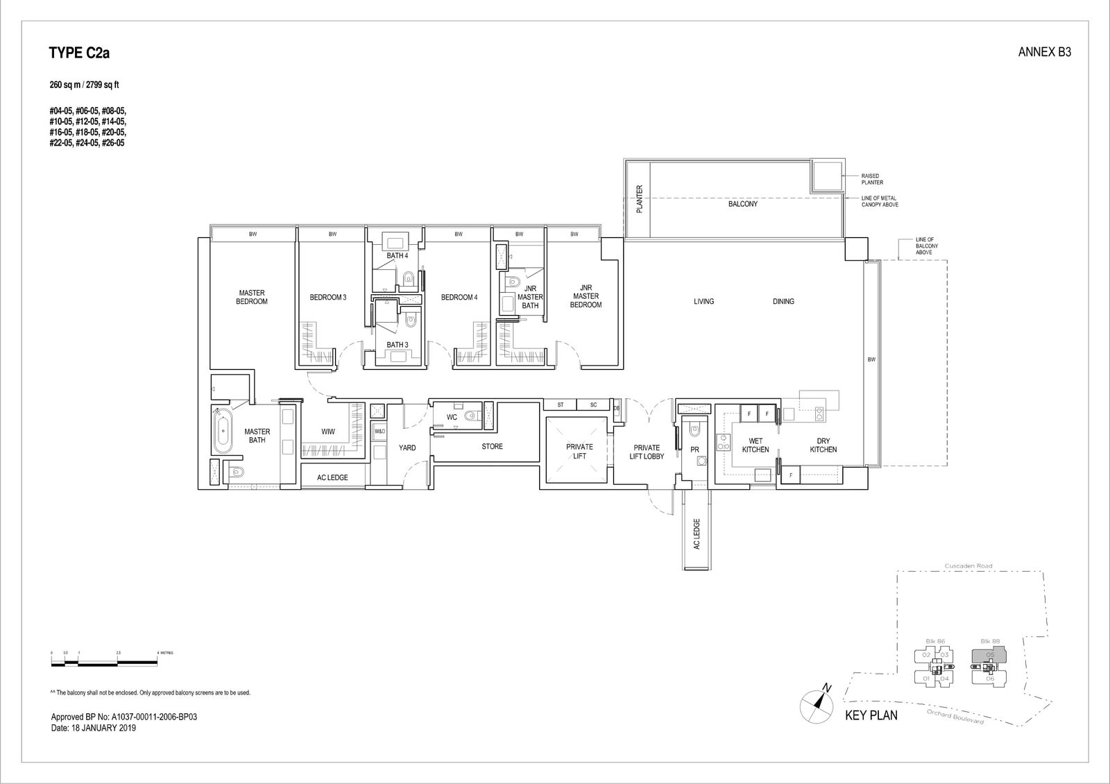 Boulevard 88 铂瑞雅居 C2a 户型图