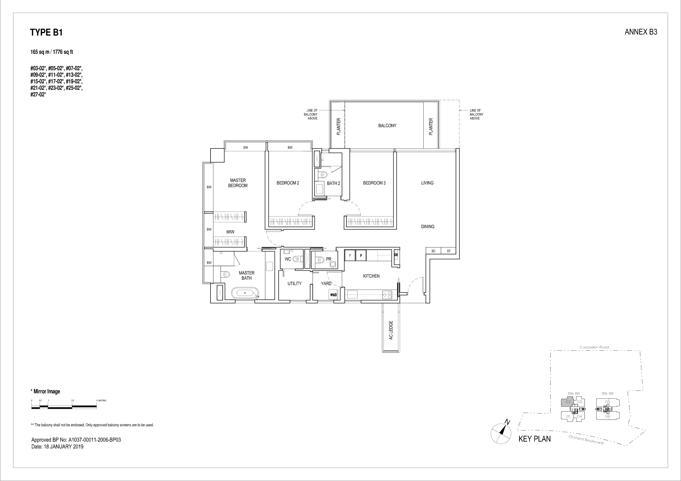 Boulevard 88 铂瑞雅居 B1(1) 户型图