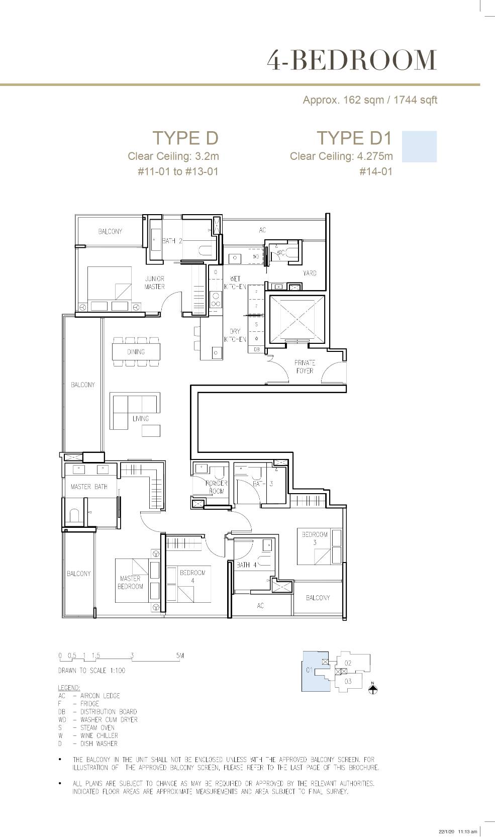 Cairnhill 16 禧盈峰 D 户型图