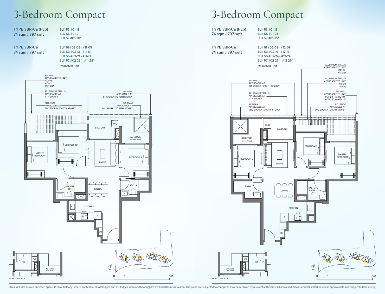 Canberra Crescent Residences 3BR-Ca(PES) floor plan