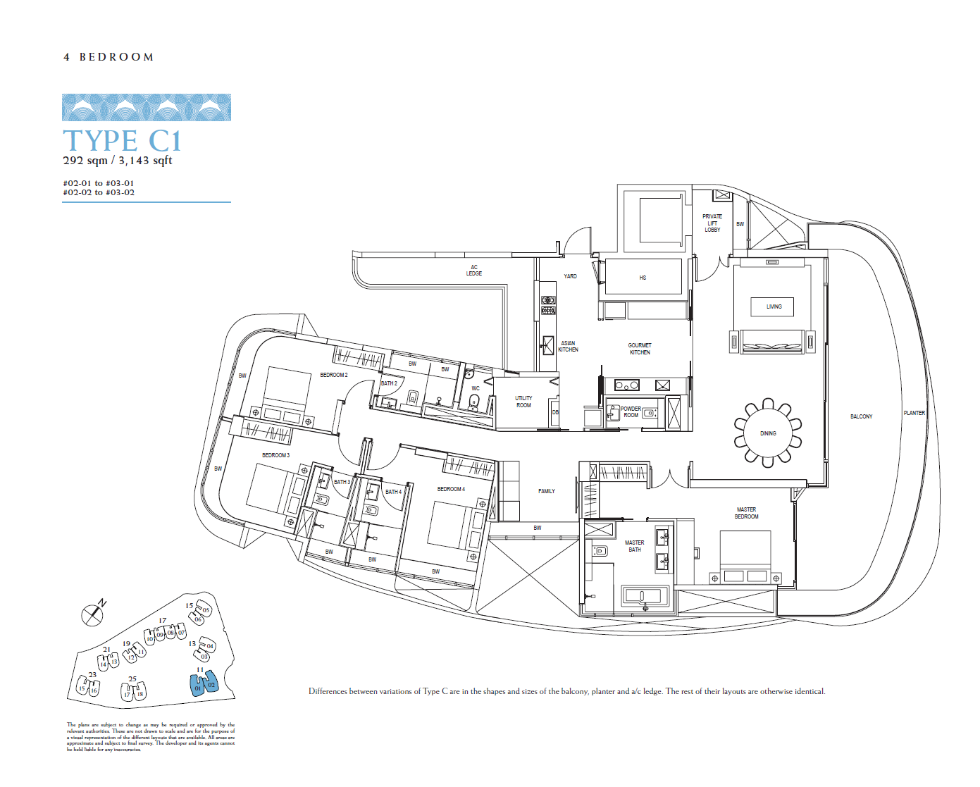 Cape Royale C1 floor plan