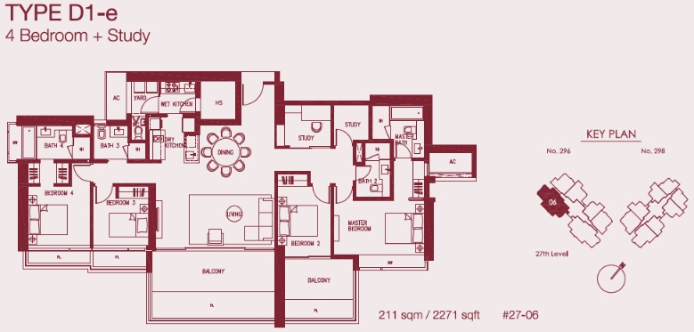 Concourse Skyline D1-e floor plan