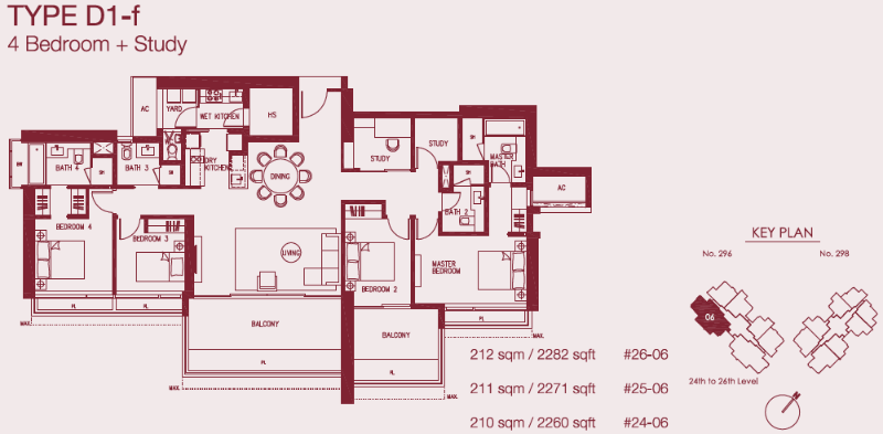 Concourse Skyline D1-f floor plan