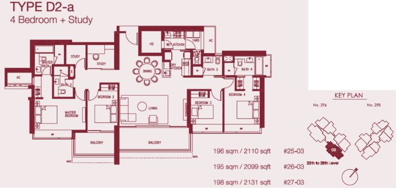 Concourse Skyline D2-a floor plan