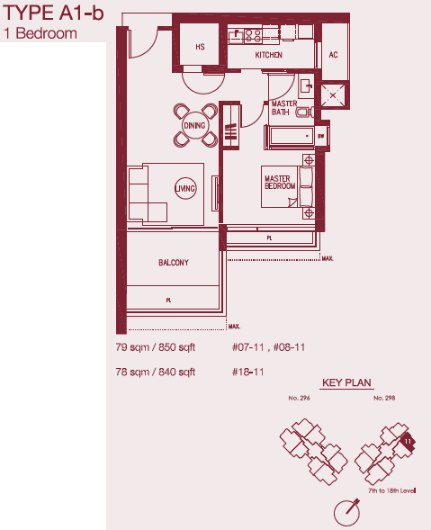 Concourse Skyline A1-b floor plan