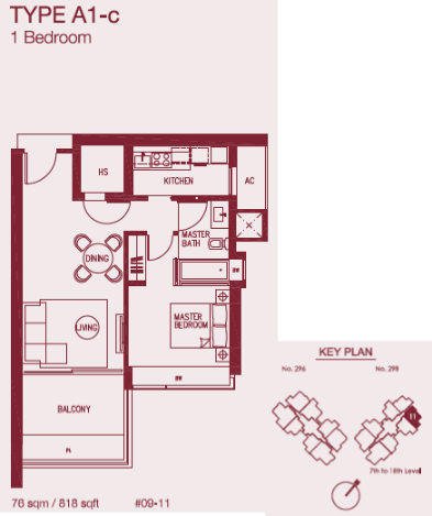 Concourse Skyline A1-c floor plan