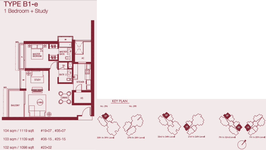 Concourse Skyline B1-e floor plan