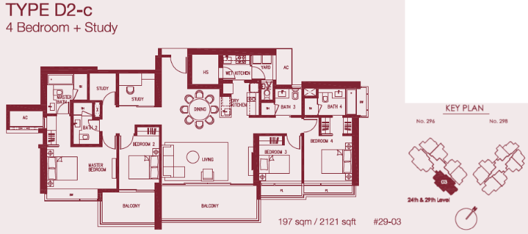 Concourse Skyline D2-c floor plan