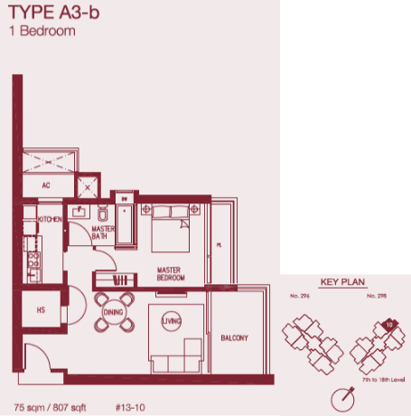 Concourse Skyline A3-b floor plan
