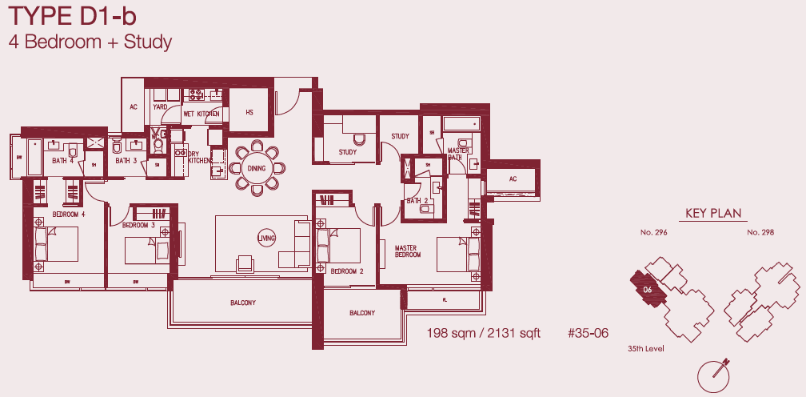 Concourse Skyline D1-b floor plan