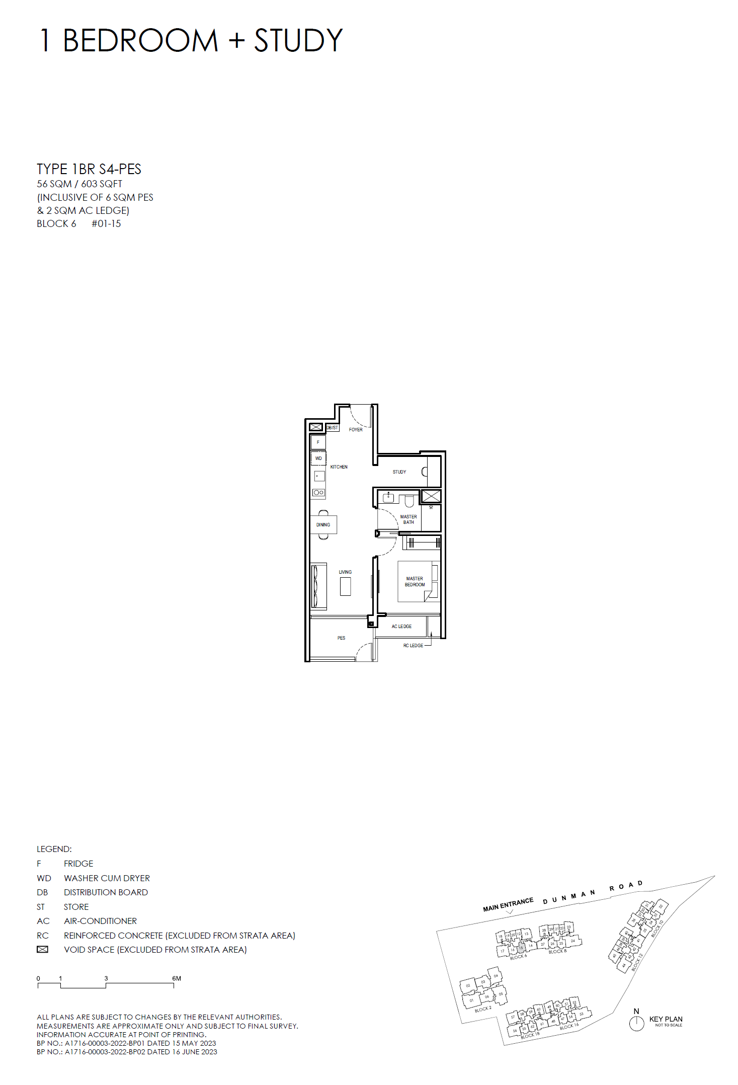 Grand Dunman 名门世家 1BR S4-PES 户型图