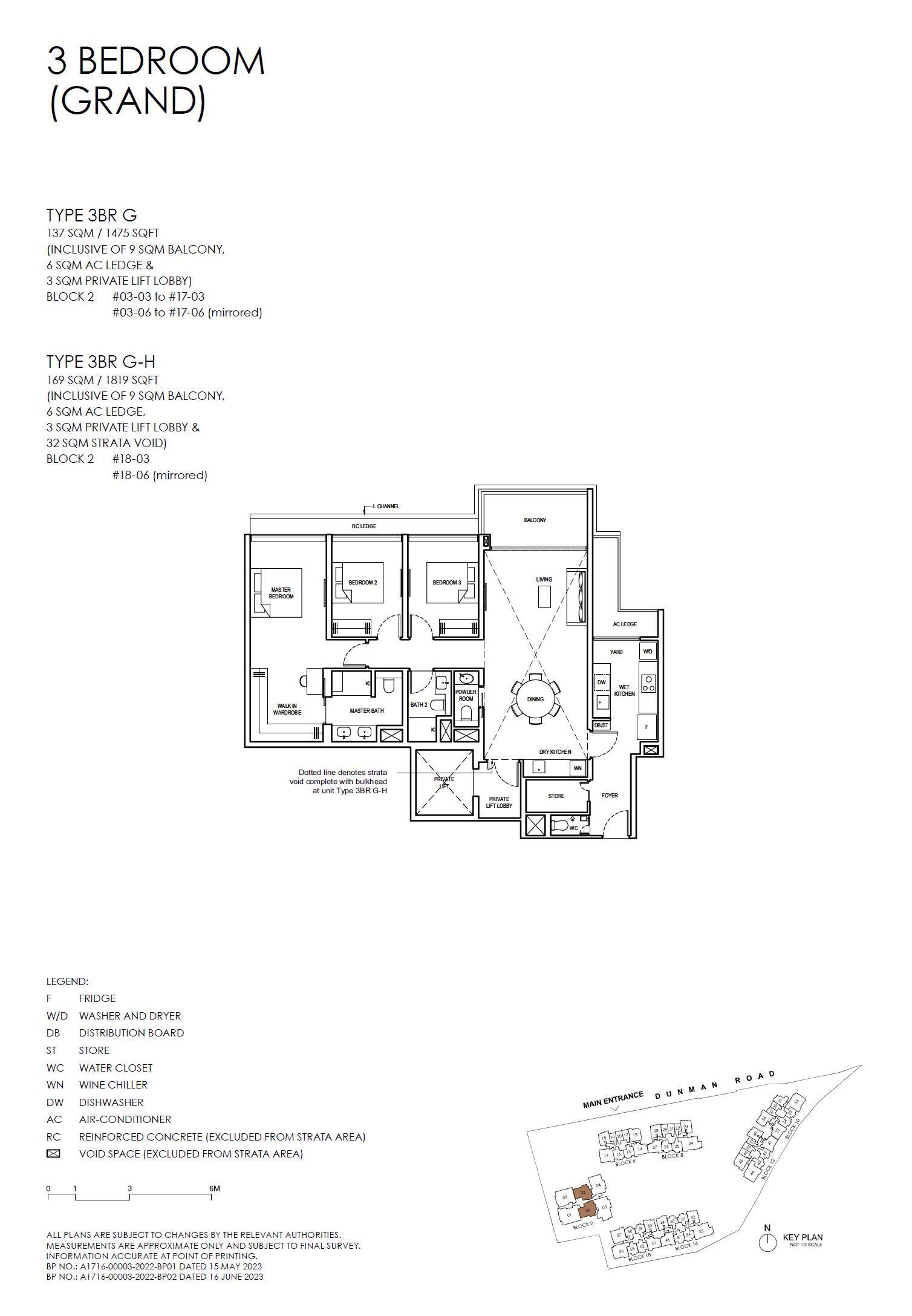 Grand Dunman 名门世家 3BR G-H 户型图