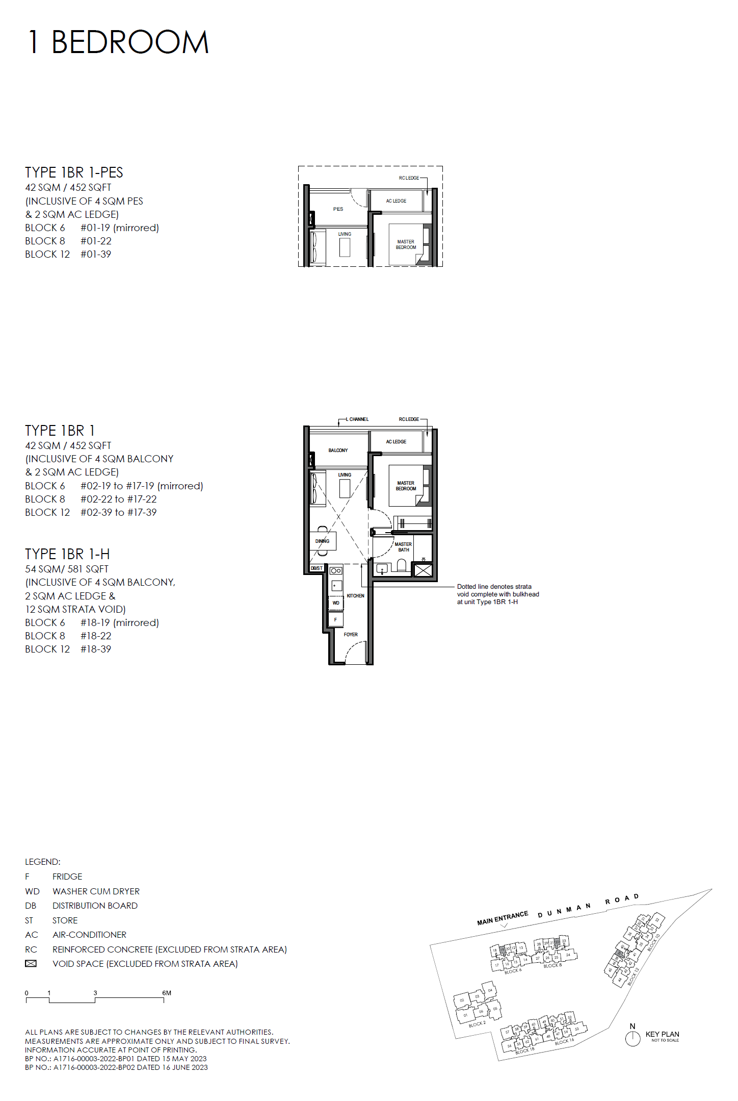 Grand Dunman 名门世家 1BR 1 户型图