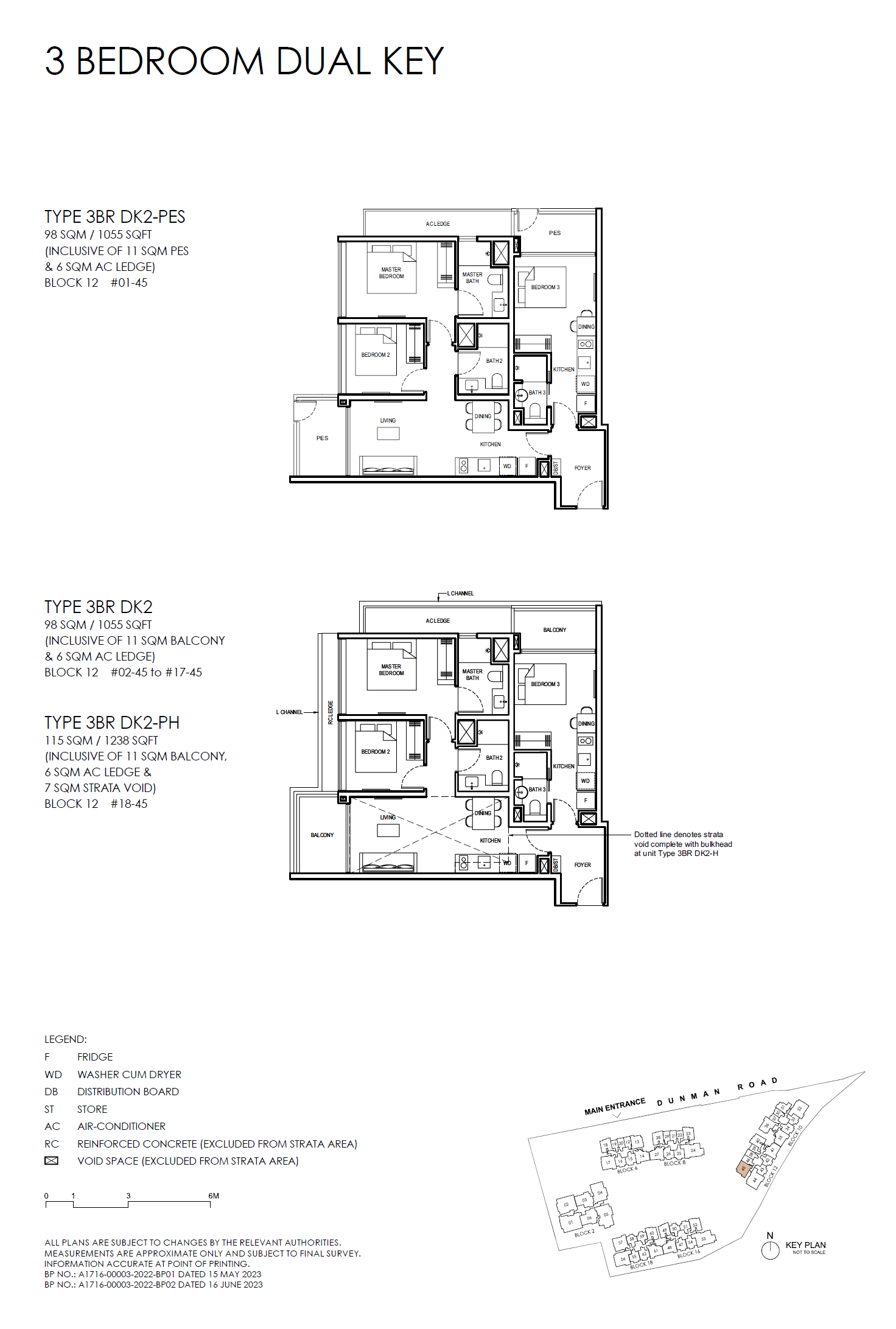 Grand Dunman 名门世家 3BR DK2-PES 户型图
