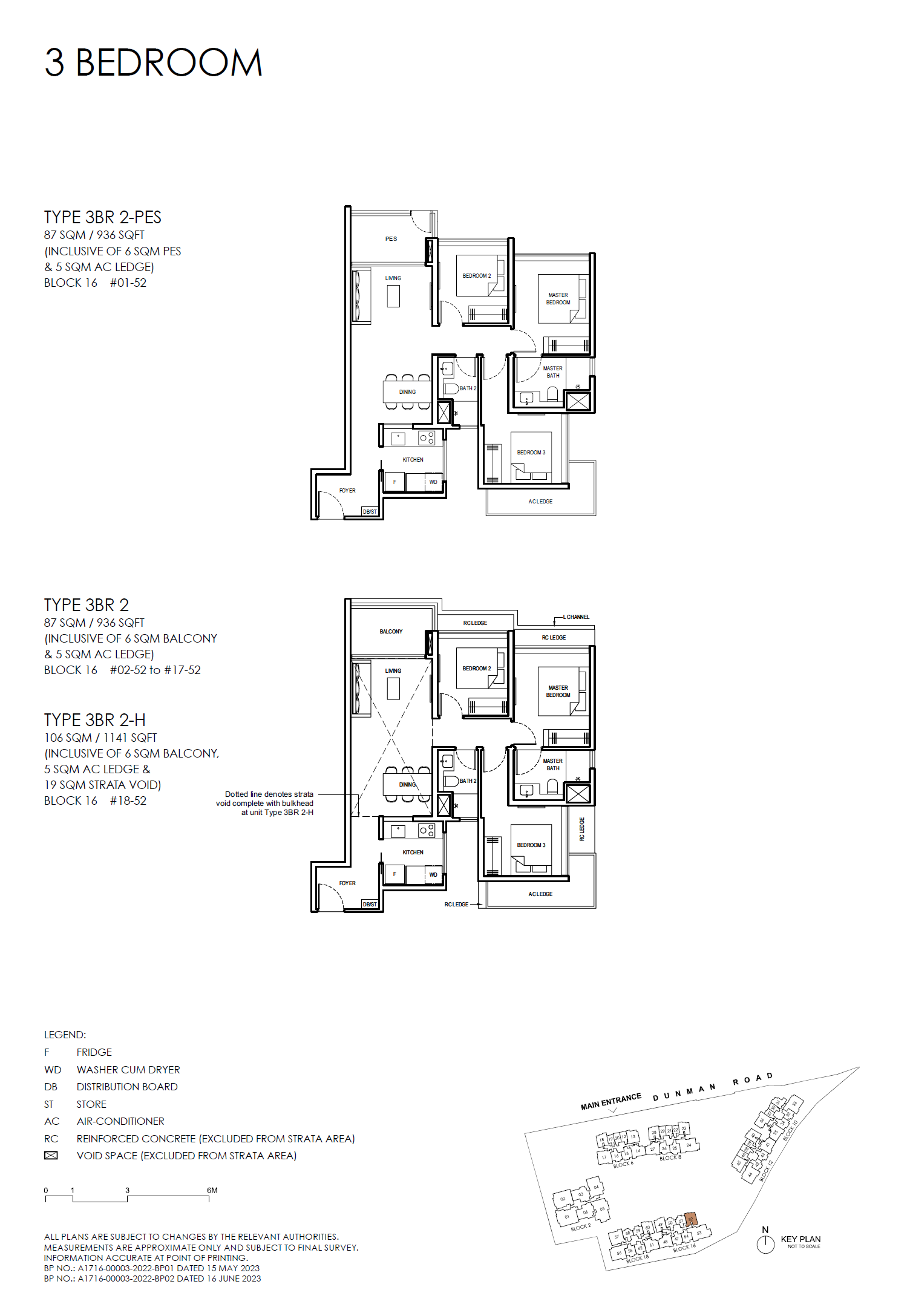 Grand Dunman 名门世家 3BR 2 户型图