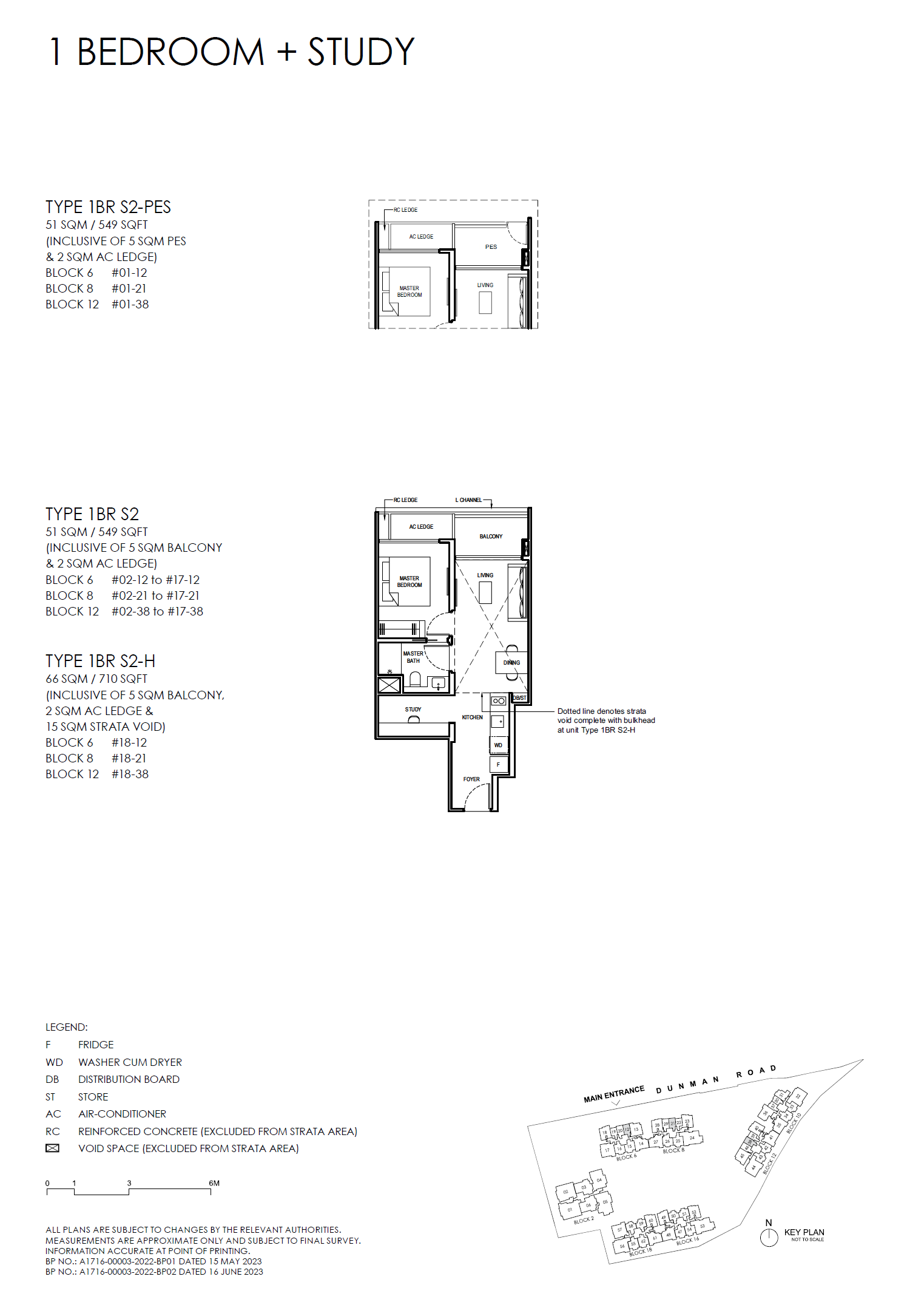 Grand Dunman 名门世家 1BR S2 户型图