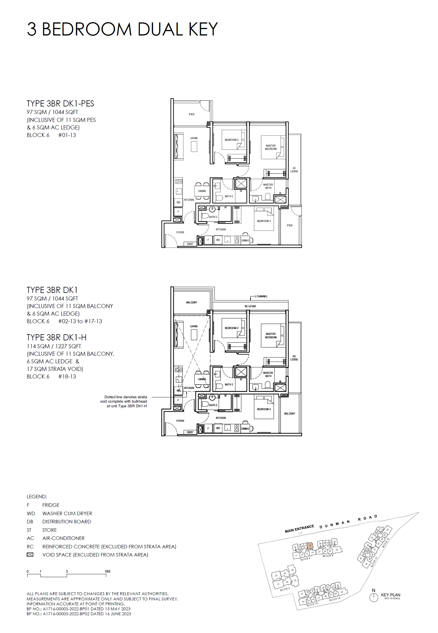 Grand Dunman 名门世家 3BR DK1-H 户型图