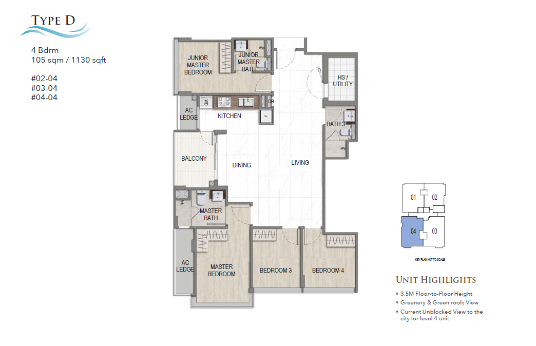 K Suites Type D floor plan