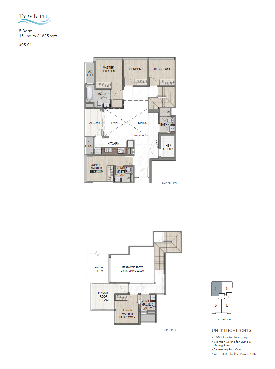 K Suites Type B-PH floor plan