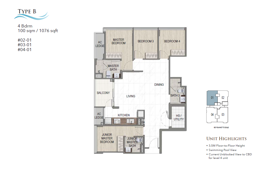 K Suites Type B floor plan