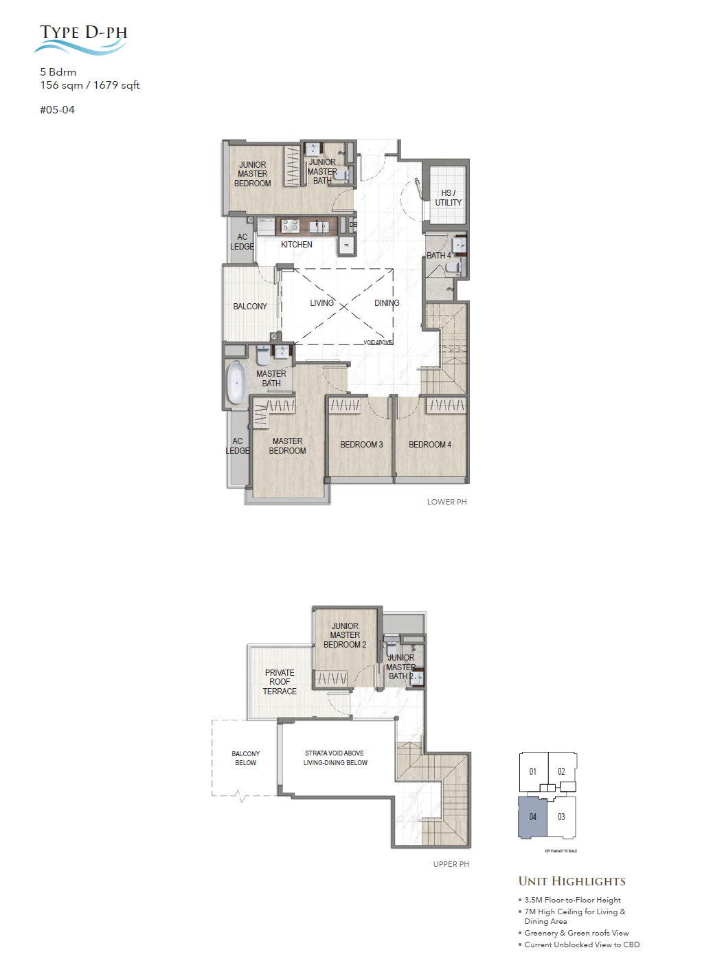 K Suites Type D-PH floor plan