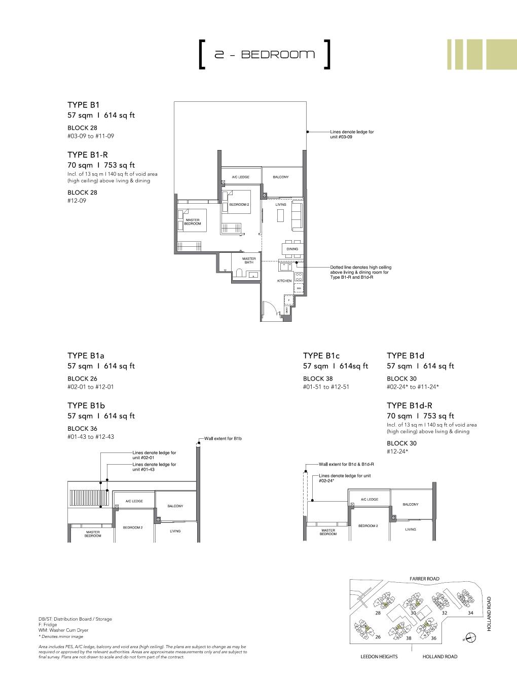 Leedon Green 绿墩雅苑 B1c 户型图