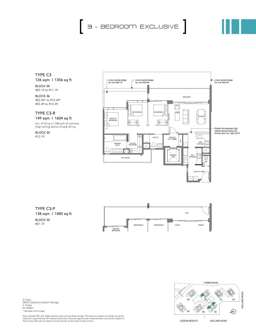 Leedon Green 绿墩雅苑 C3-R 户型图