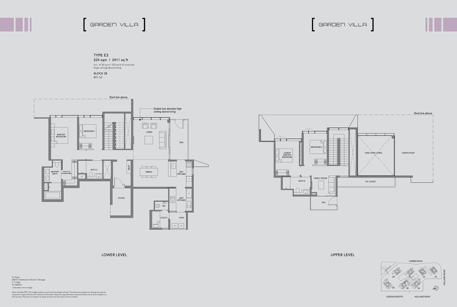 Leedon Green 绿墩雅苑 E3 户型图