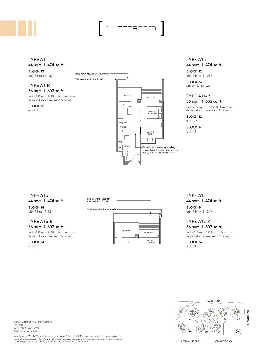 Leedon Green 绿墩雅苑 A1b-R 户型图