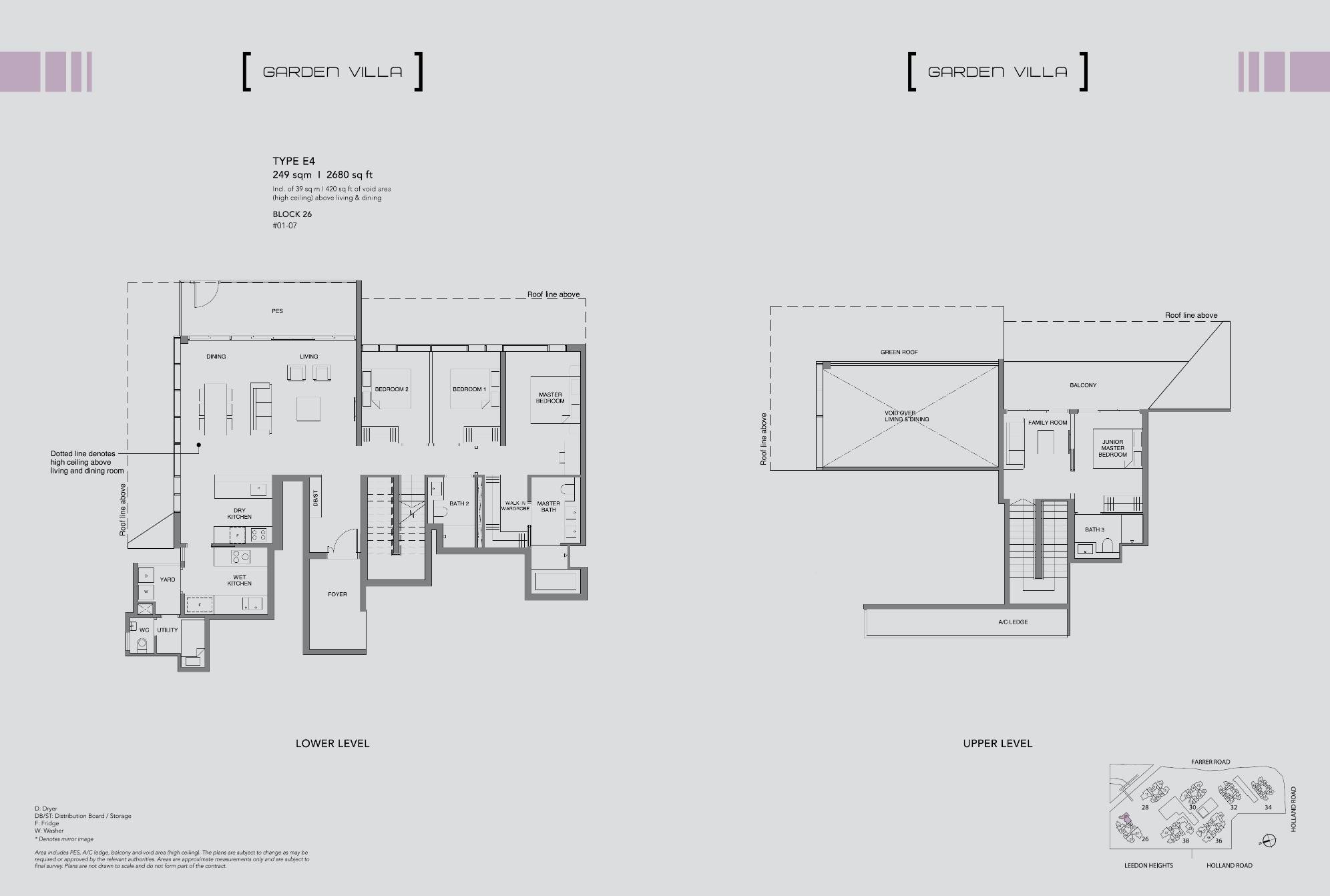 Leedon Green 绿墩雅苑 E4 户型图