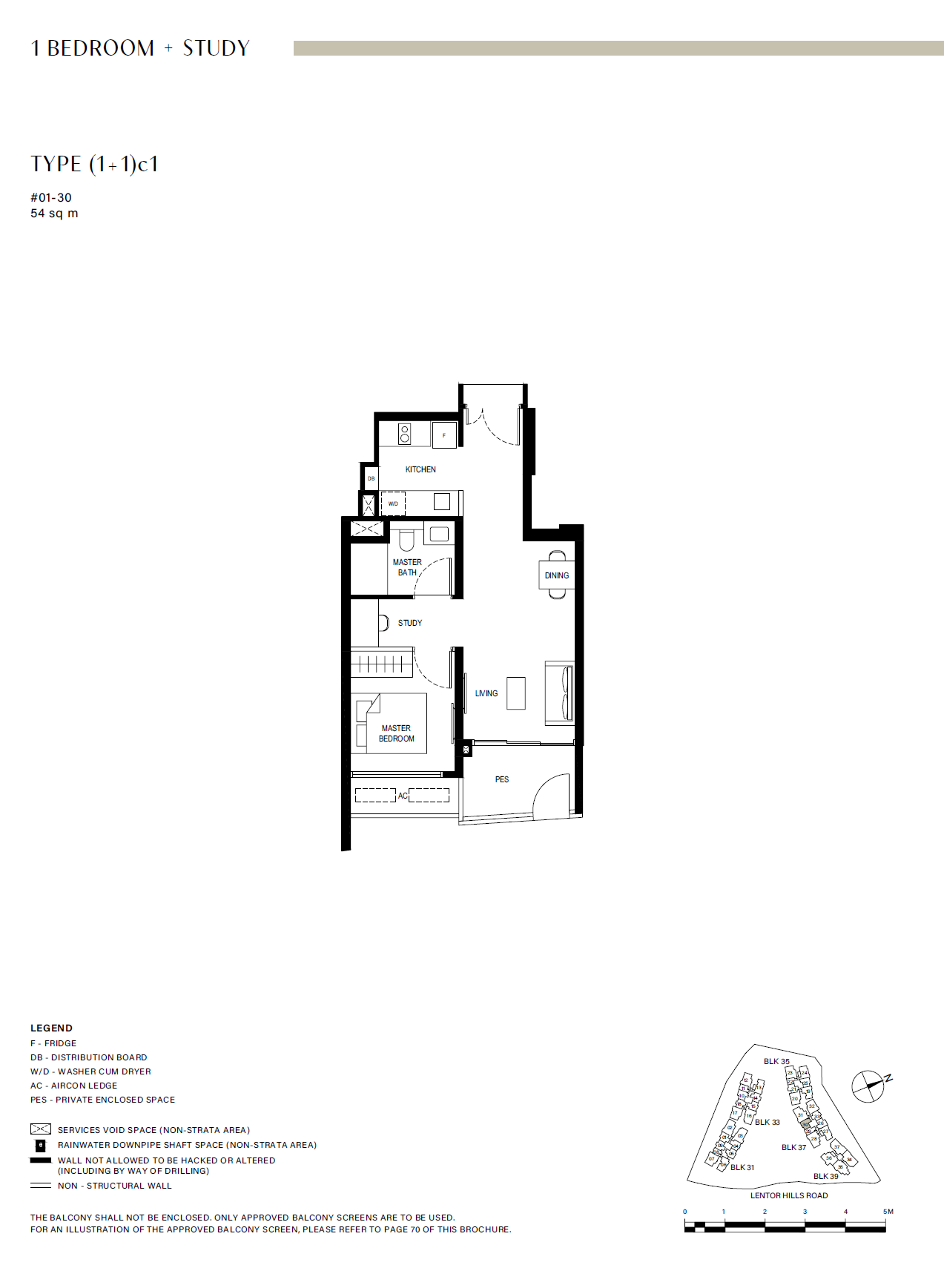 Lentor Hills Residences (1+1)c1 floor plan