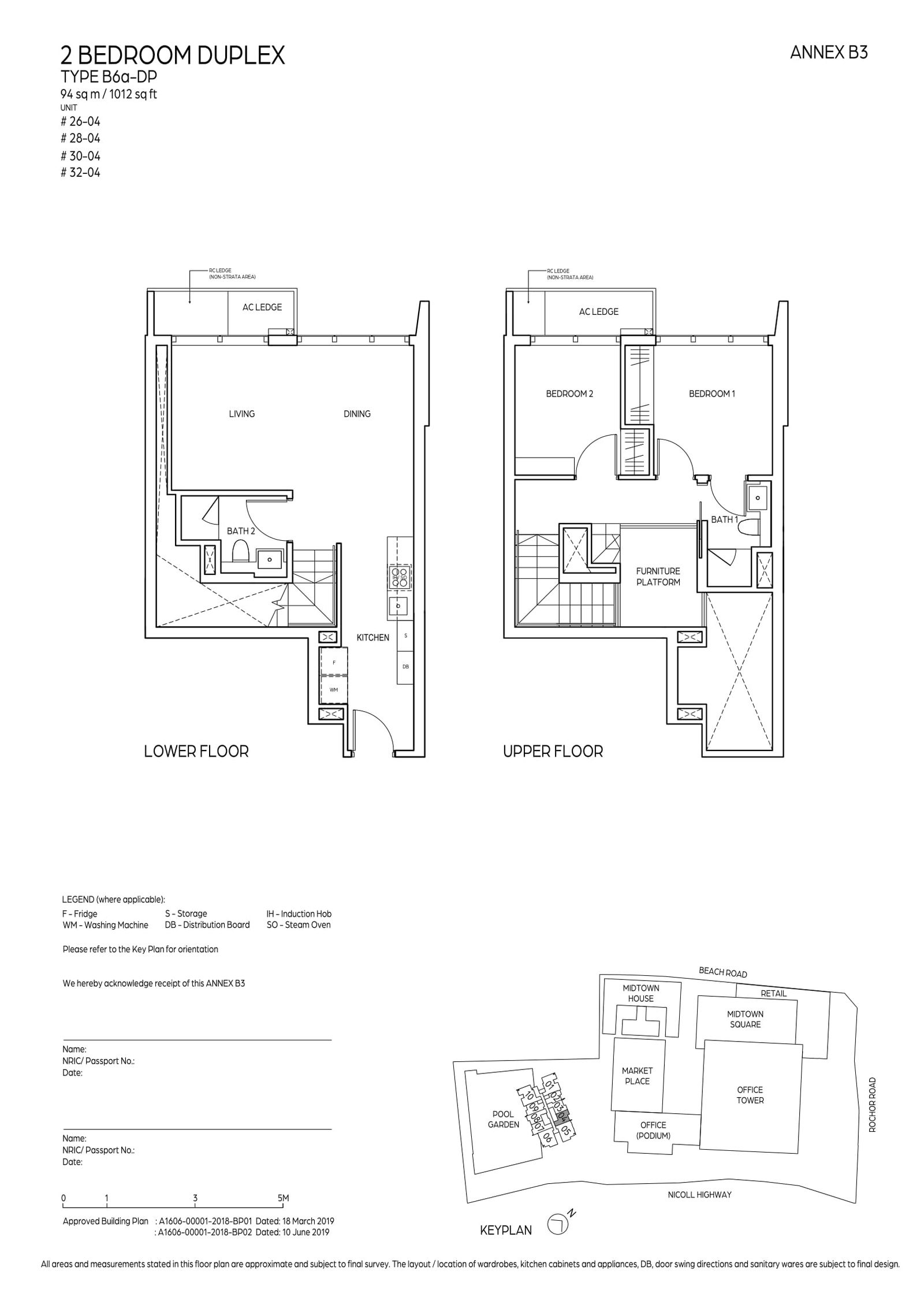 Midtown Bay 滨海名汇 B6a-DP 户型图